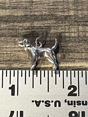 Sterling Silver Dog Charm Pendant-not hollow. Beagle?